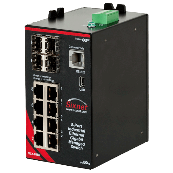 Red Lion Industrial Ethernet Switch, SLX-8MG